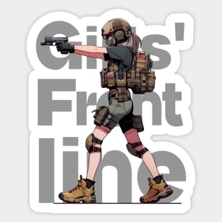 Girls' Frontline Tactical Chic Tee: Where Strength Meets Style Sticker